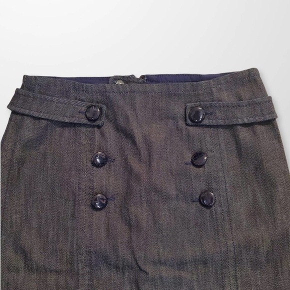 LILLY Pulitzer A-Line Denim Skirt With Button Details On The Front Size 0 - Picture 7 of 9